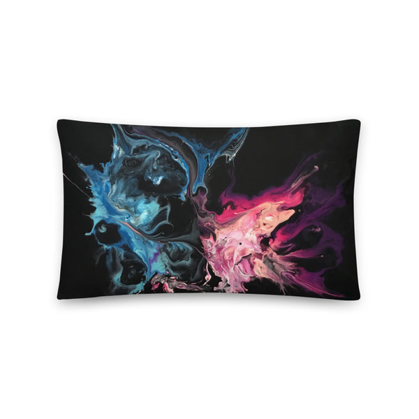 Black, Blue and Pink Pillow, Throw Pillow For Sofa/Chair