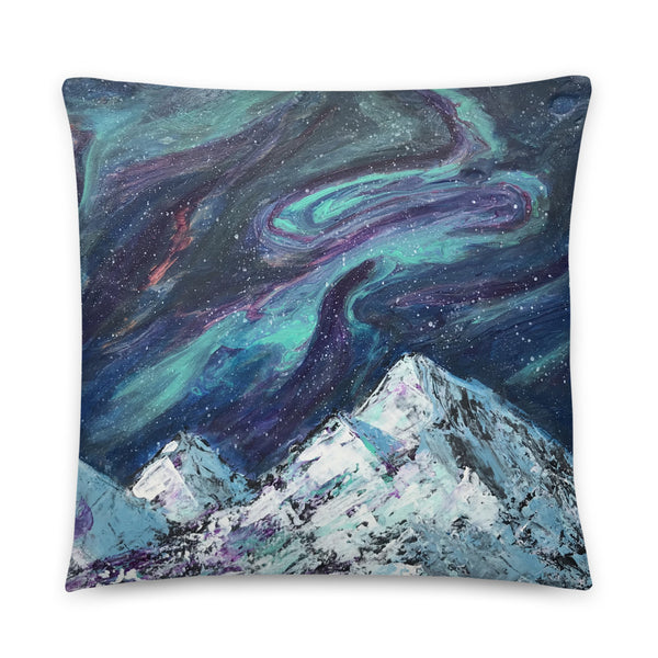 Aurora Decorative Throw Pillow of Northern Lights
