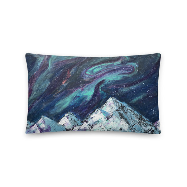Aurora Decorative Throw Pillow of Northern Lights