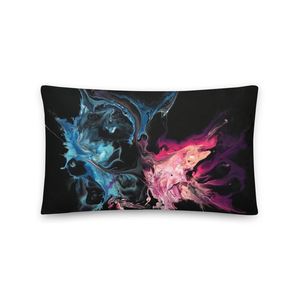Black, Blue and Pink Pillow, Throw Pillow For Sofa/Chair