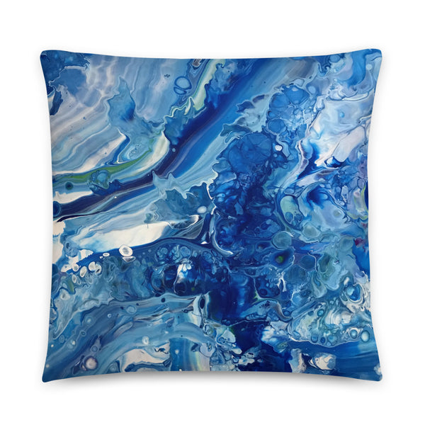 Fluid Painting Decorative Pillow, ocean beach theme home decor