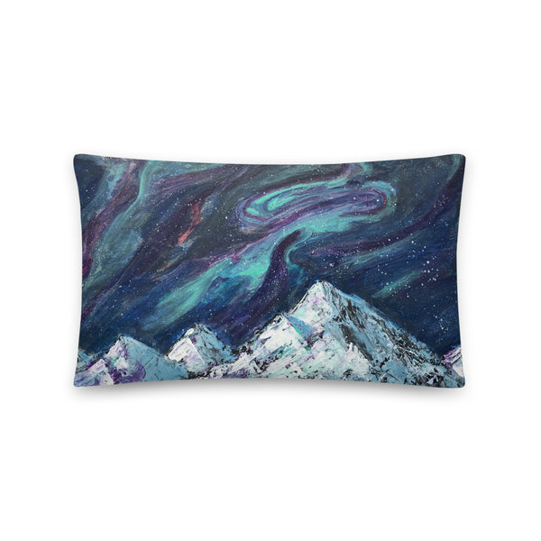 Aurora Decorative Throw Pillow of Northern Lights