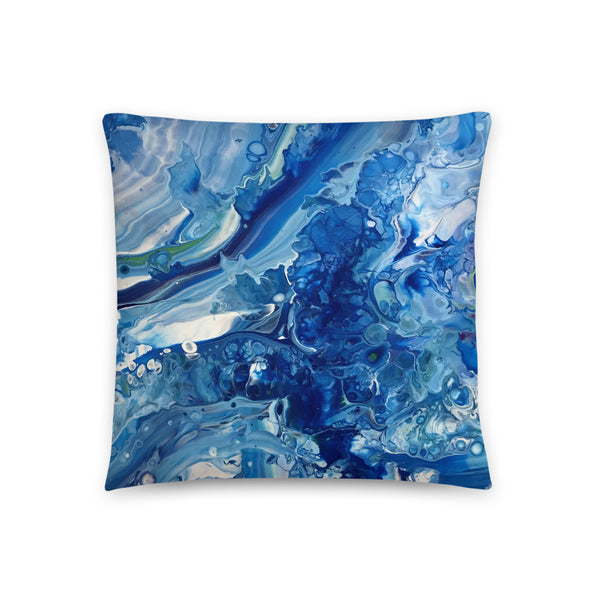 Fluid Painting Decorative Pillow, ocean beach theme home decor