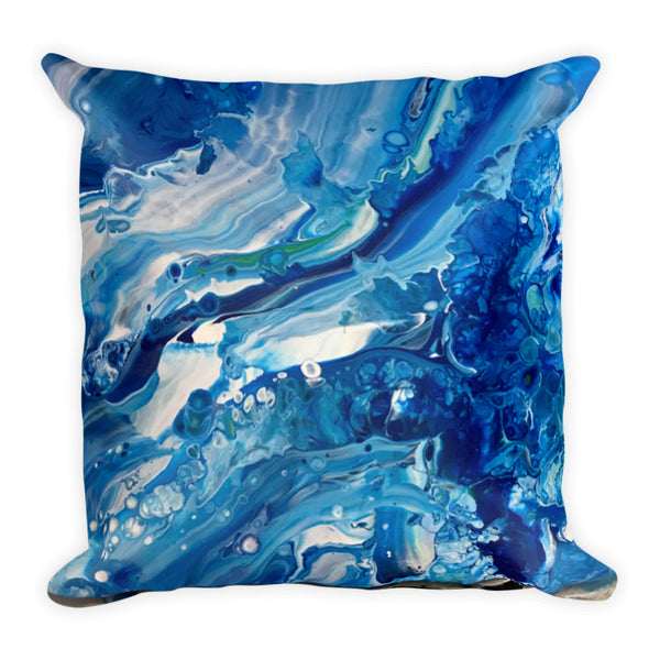 Fluid Painting Decorative Pillow, ocean beach theme home decor