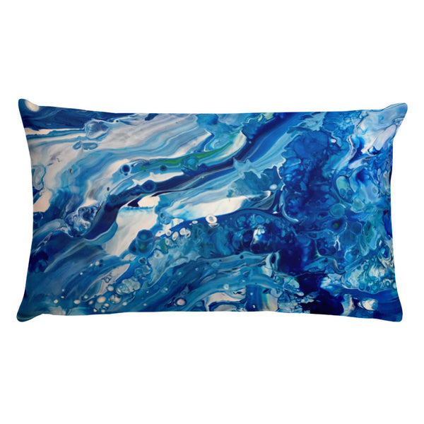 Fluid Painting Decorative Pillow, ocean beach theme home decor