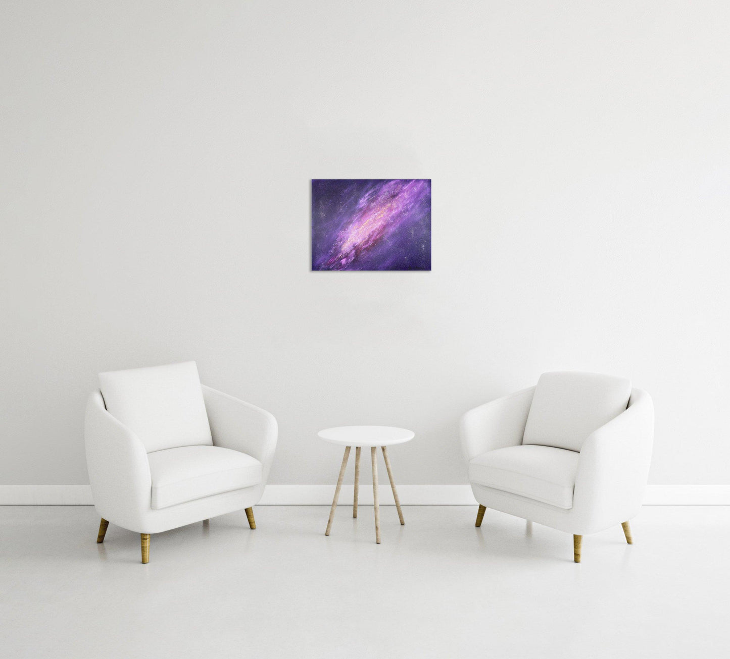 Galaxy and Stars in Space Large Original Oil Painting