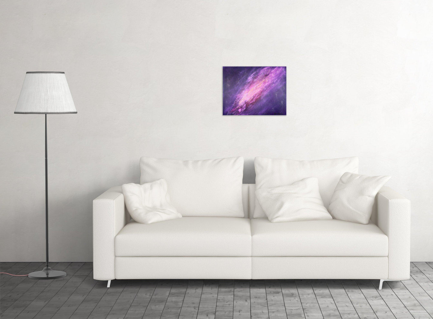 Galaxy and Stars in Space Large Original Oil Painting