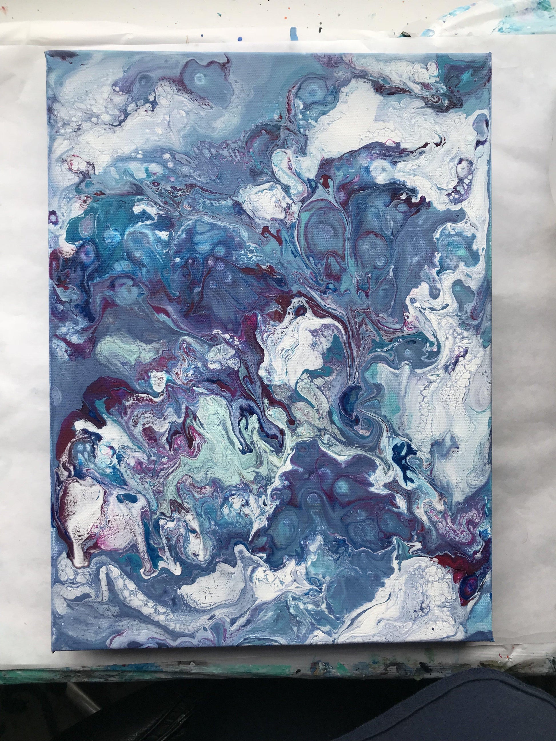 Pillows,” Acrylic pour painting, fluid abstract art – Dee's Fine Art