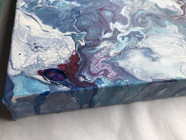 “Clouds,” Original Acrylic Painting - Fluid / Abstract Art