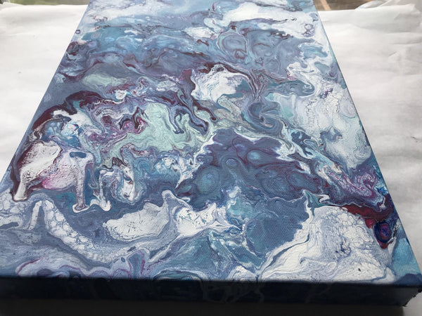 “Clouds,” Original Acrylic Painting - Fluid / Abstract Art