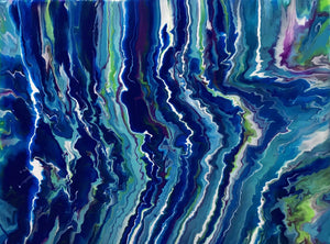 “Sound of Music,” Original acrylic painting, fluid art