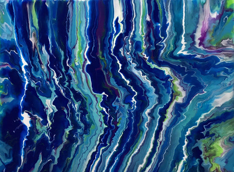 “Sound of Music,” Original acrylic painting, fluid art