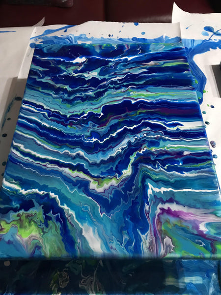 “Sound of Music,” Original acrylic painting, fluid art