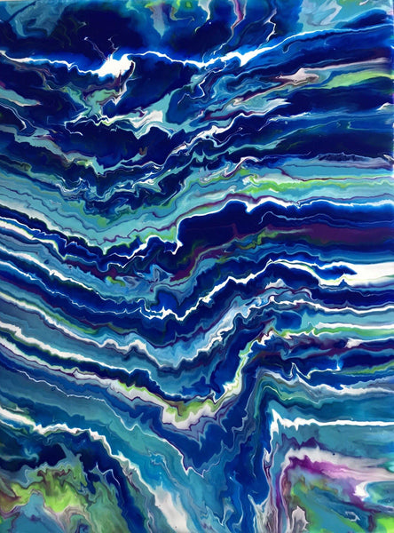 “Sound of Music,” Original acrylic painting, fluid art