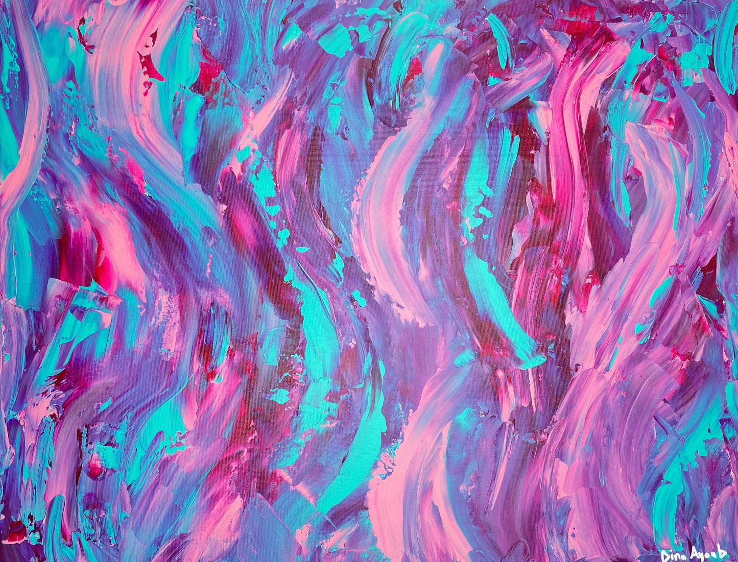 Original acrylic painting, large abstract artwork