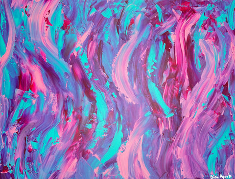 Original acrylic painting, large abstract artwork