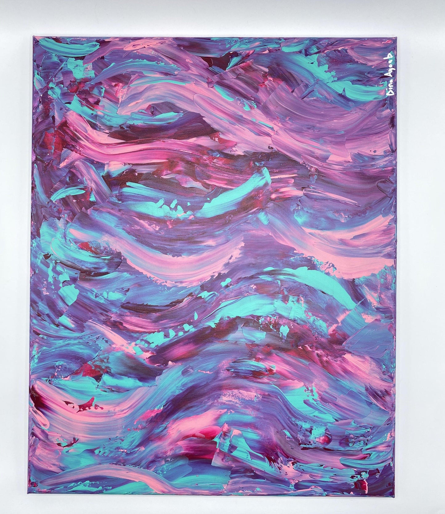 Original acrylic painting, large abstract artwork