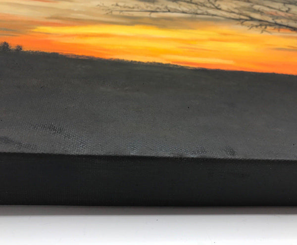 Original Oil Painting of Sunset in Pacific MO