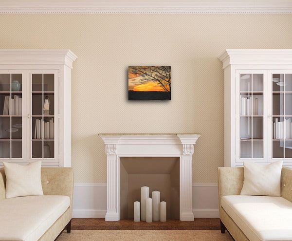 Original Oil Painting of Sunset in Pacific MO