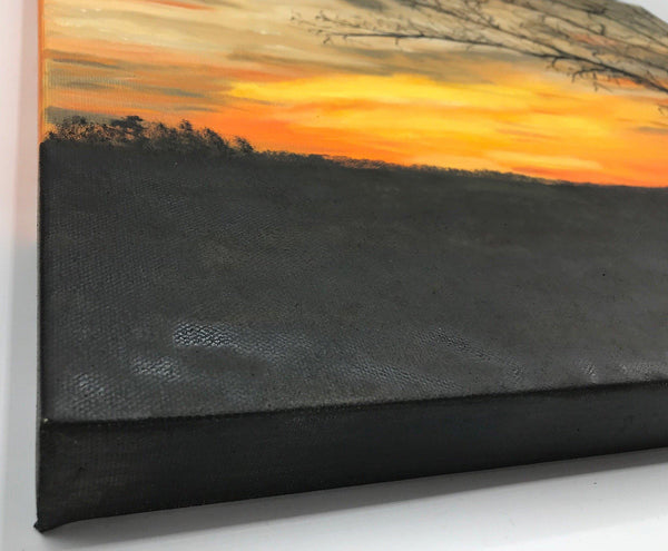 Original Oil Painting of Sunset in Pacific MO