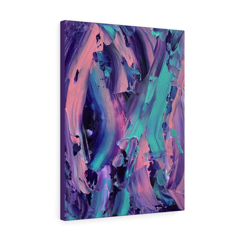 Purple, Pink and Blue Print on Canvas, Bi-pride LGBTQ Art