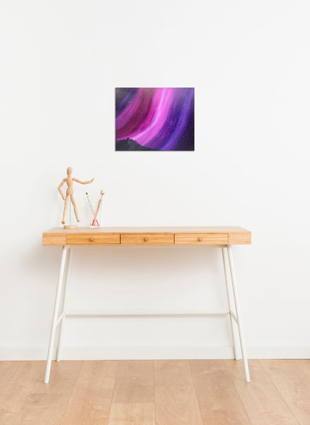 Purple Aurora Original Acrylic Painting