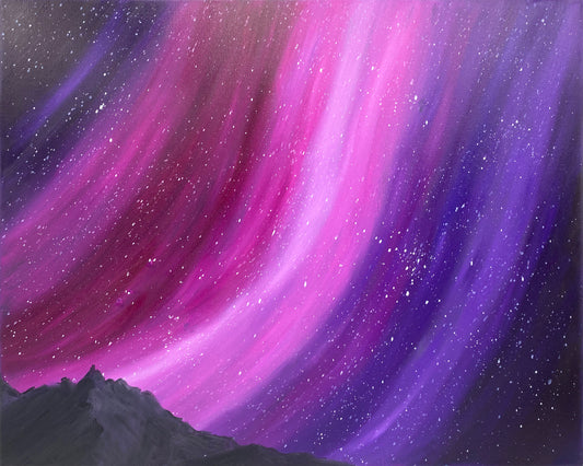 Purple Aurora Original Acrylic Painting