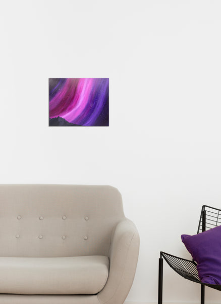 Purple Aurora Original Acrylic Painting