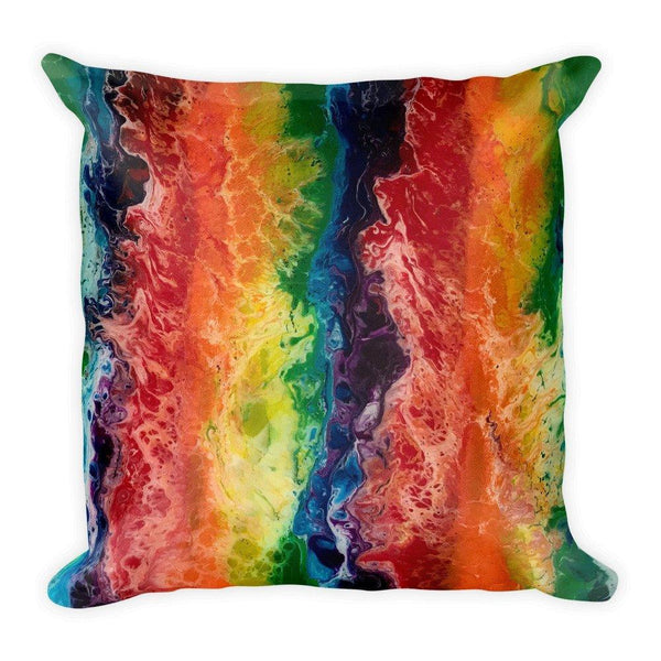 Rainbow Flag Pillow LGBT Art LGBTQ+ Pride, Throw Pillow Abstract Art Print of Fluid art, home decor