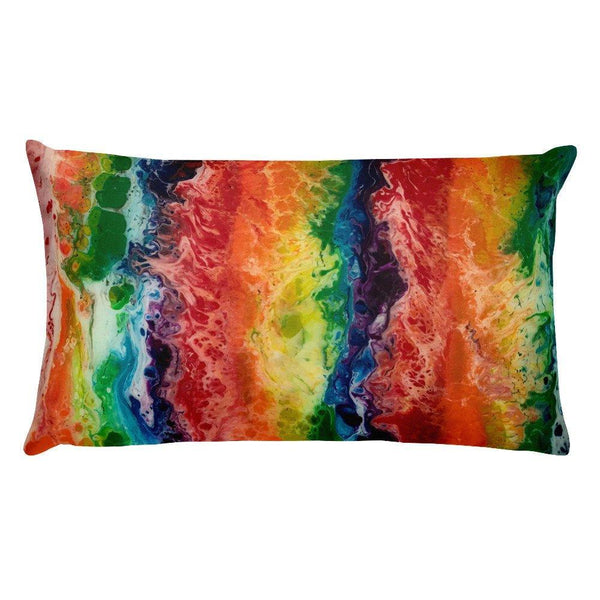 Rainbow Flag Pillow LGBT Art LGBTQ+ Pride, Throw Pillow Abstract Art Print of Fluid art, home decor