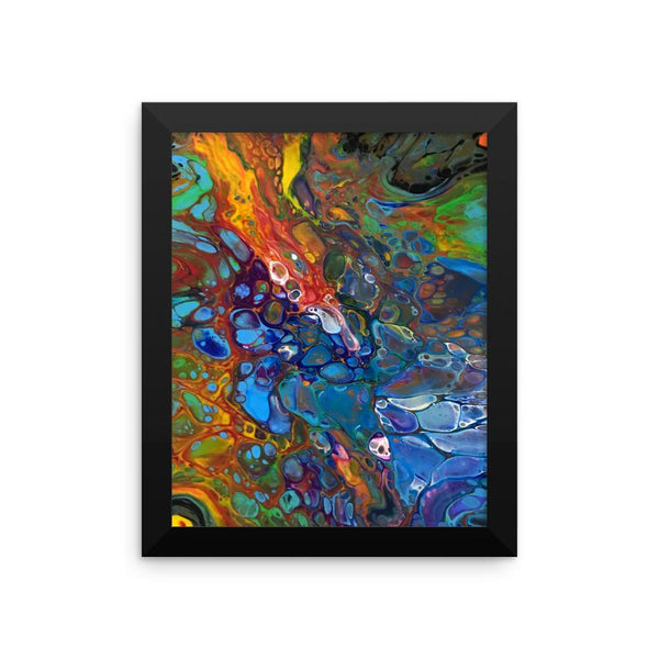 Rainbow, Framed Poster Print of Fluid Artwork