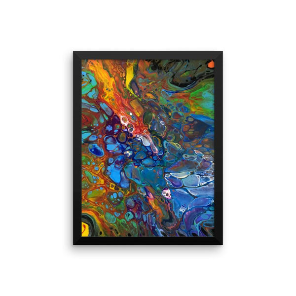 Rainbow, Framed Poster Print of Fluid Artwork