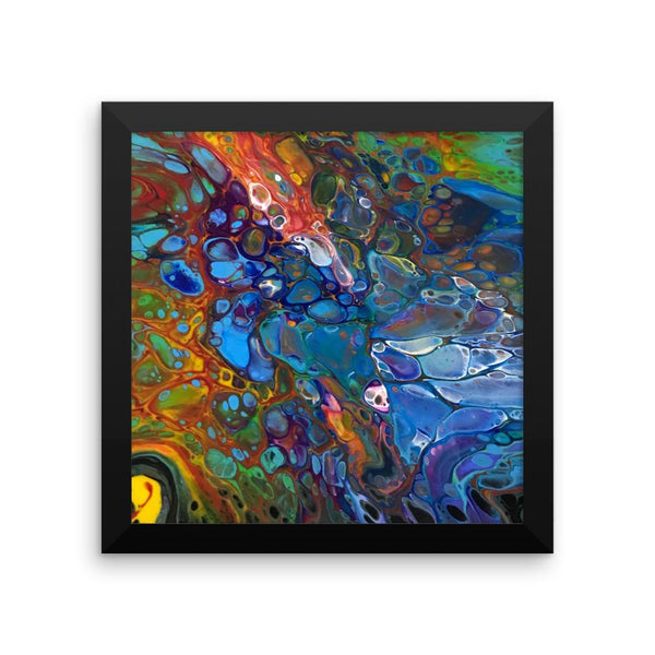 Rainbow, Framed Poster Print of Fluid Artwork