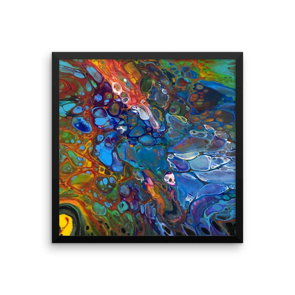 Rainbow, Framed Poster Print of Fluid Artwork