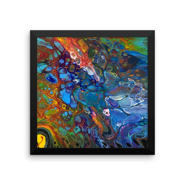 Rainbow, Framed Poster Print of Fluid Artwork