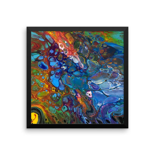 Rainbow, Framed Poster Print of Fluid Artwork