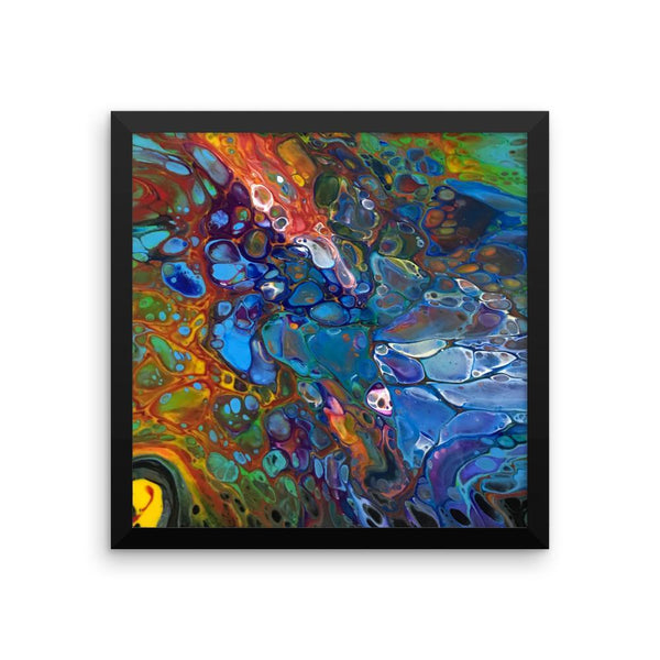 Rainbow, Framed Poster Print of Fluid Artwork