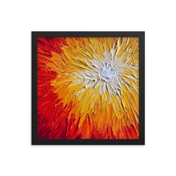 Sun Painting Enhanced Matte Framed Art Print Poster
