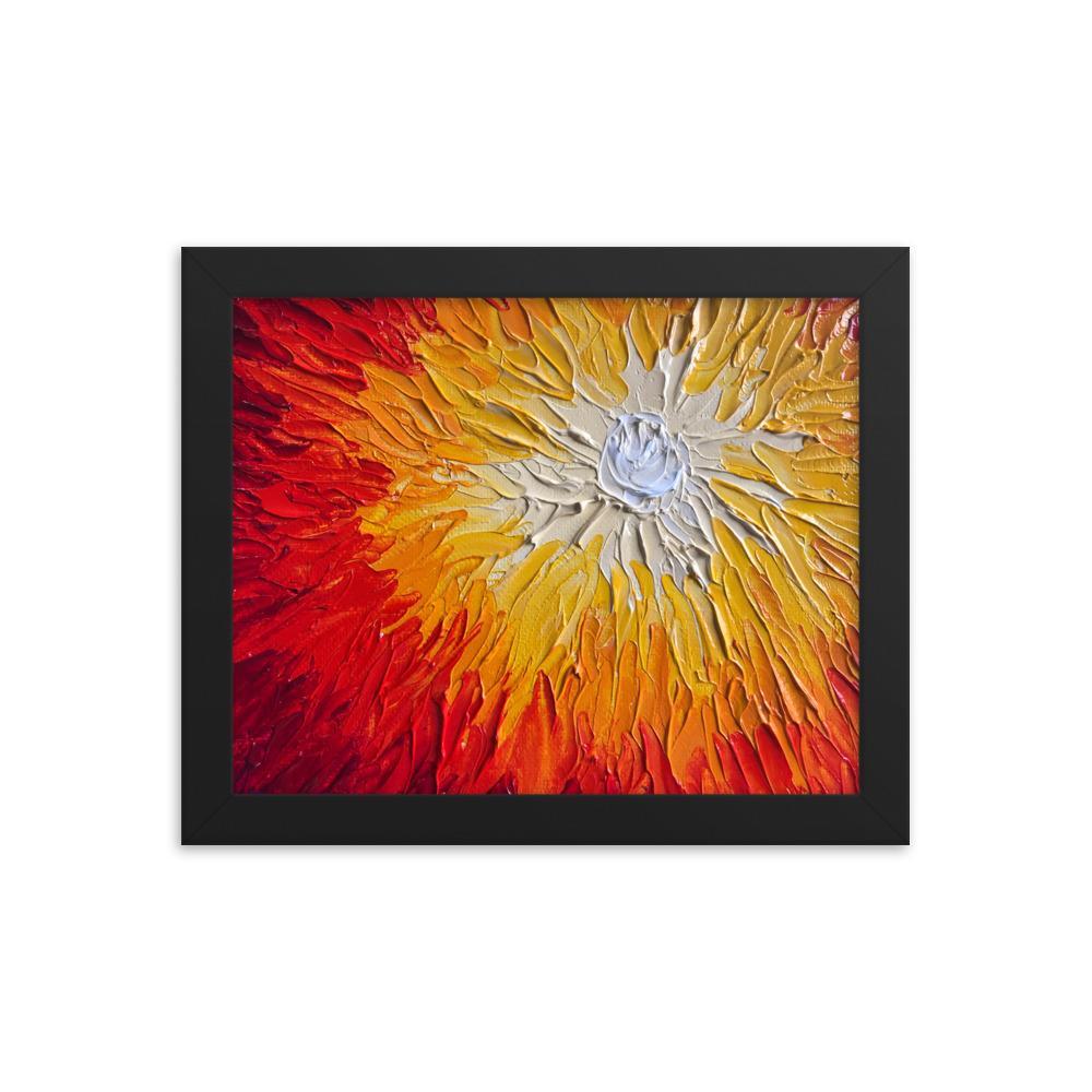 Sun Painting Enhanced Matte Framed Art Print Poster