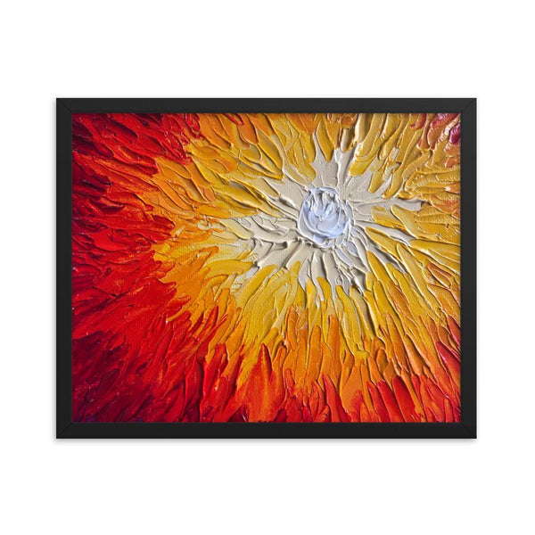 Sun Painting Enhanced Matte Framed Art Print Poster