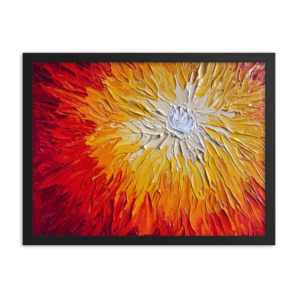 Sun Painting Enhanced Matte Framed Art Print Poster