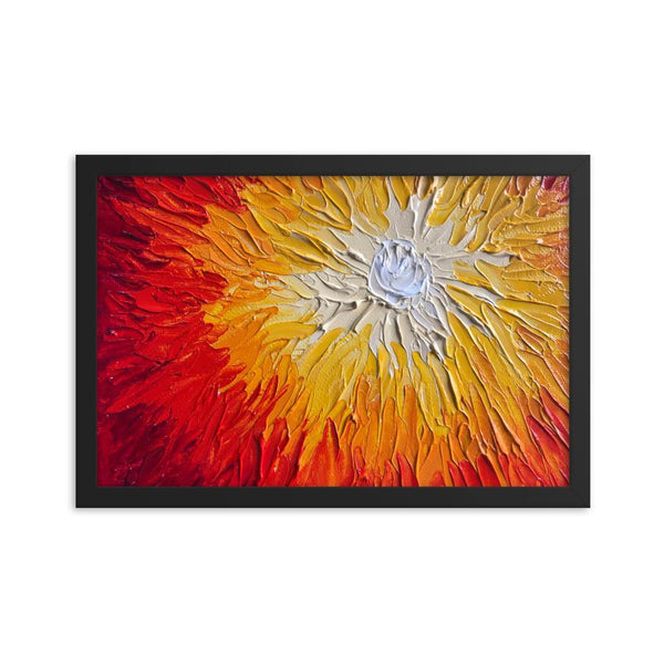 Sun Painting Enhanced Matte Framed Art Print Poster