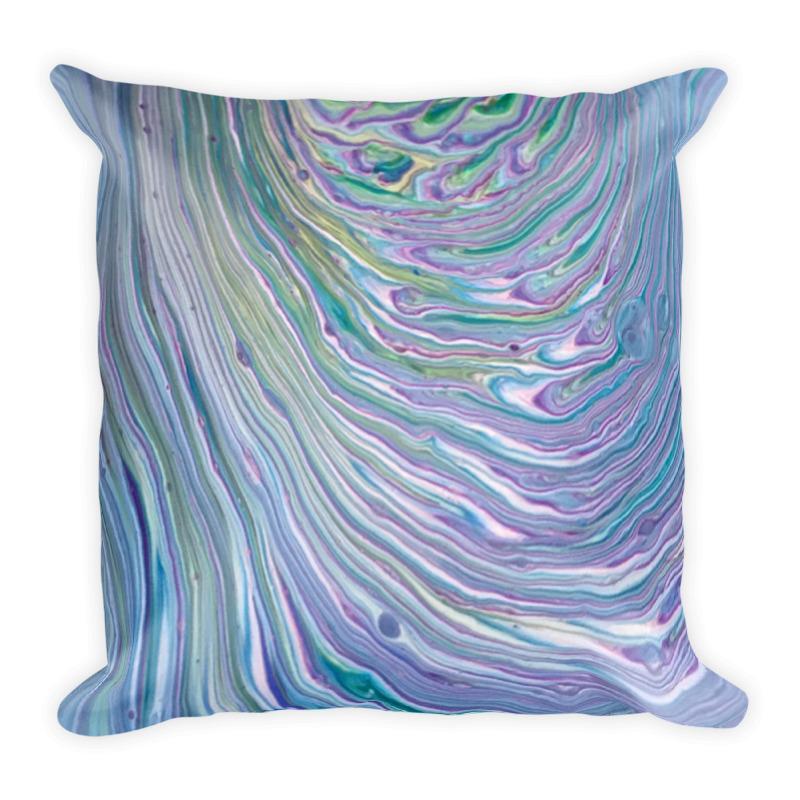 Tree Ring Fluid Art Pillow, Throw Pillows, Sofa Printed Pillow
