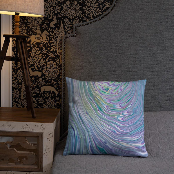 Tree Ring Fluid Art Pillow, Throw Pillows, Sofa Printed Pillow