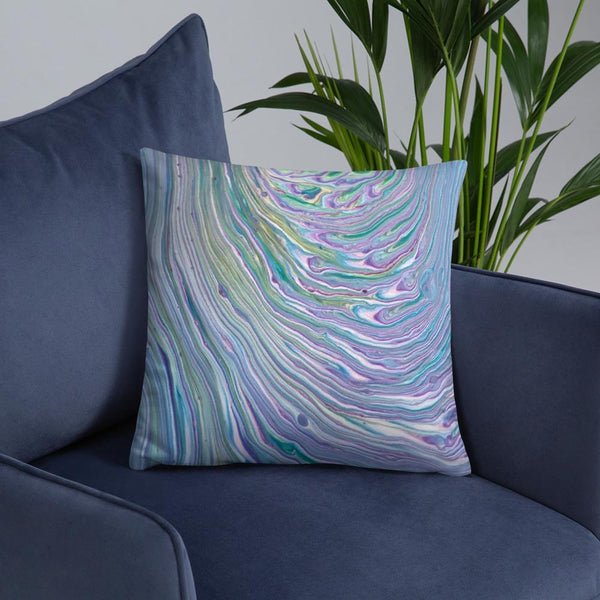 Tree Ring Fluid Art Pillow, Throw Pillows, Sofa Printed Pillow