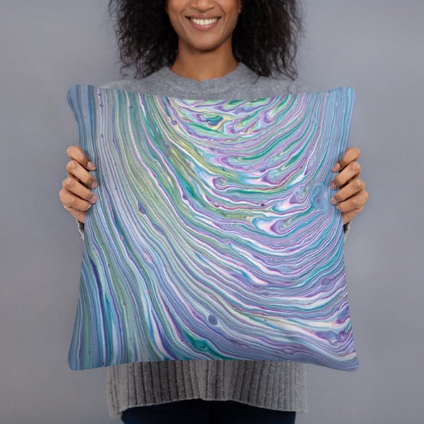 Tree Ring Fluid Art Pillow, Throw Pillows, Sofa Printed Pillow