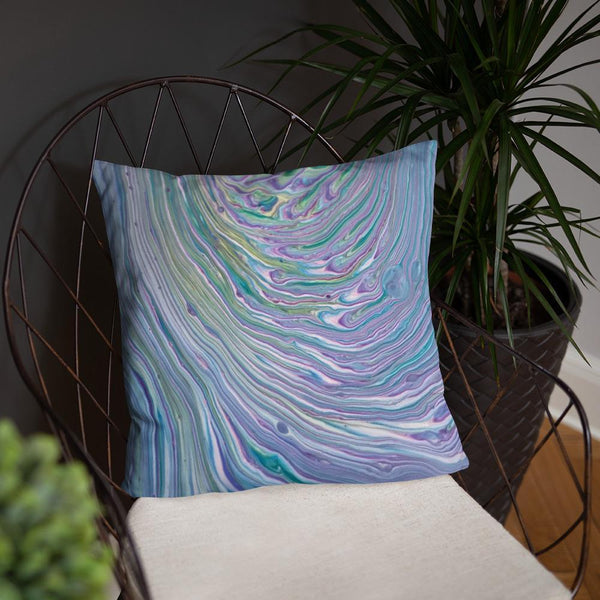 Tree Ring Fluid Art Pillow, Throw Pillows, Sofa Printed Pillow