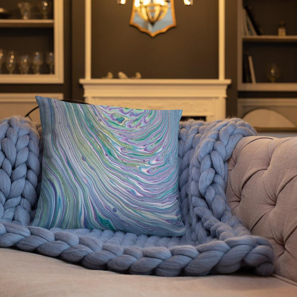 Tree Ring Fluid Art Pillow, Throw Pillows, Sofa Printed Pillow